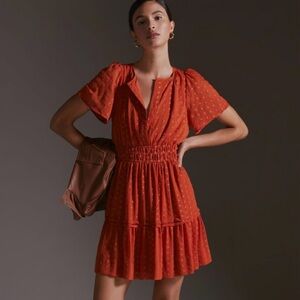 NWT Anthropologie Somerset Mini polka dot in green